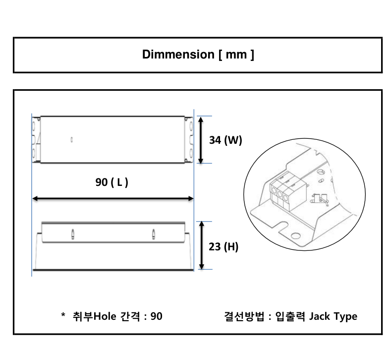 HS Series 치수도